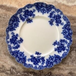 1891-1914 Antique Flow Blue And White W H Grindley & Co OSBORNE Plate